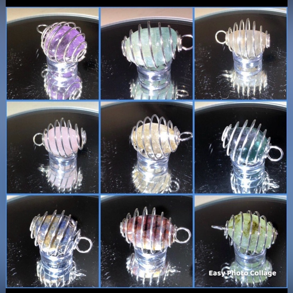 Multiple Crystal Wire Pendants